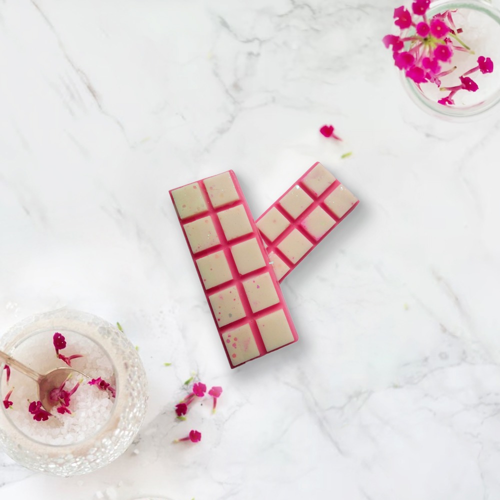 candy floss-marshmallow wax melt snap bars