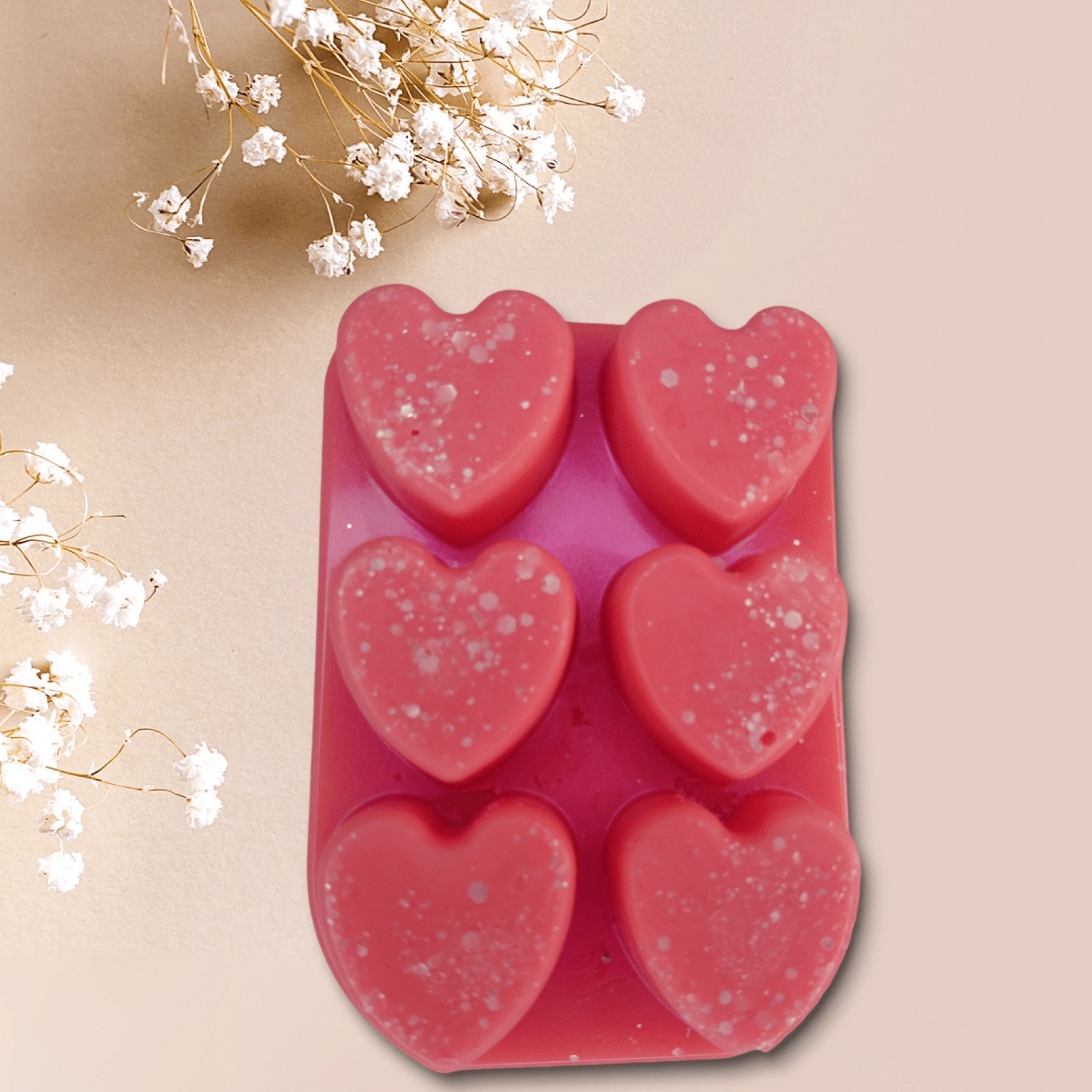 rose jam wax melt heart bar