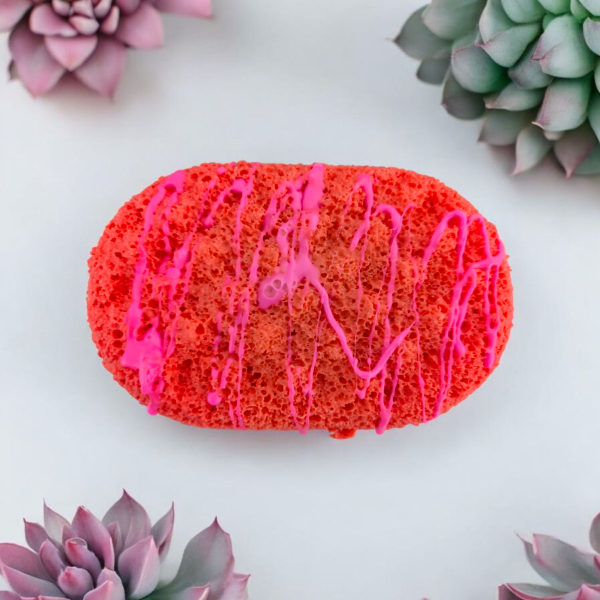 cherry soap sponge